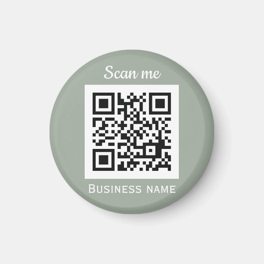 QR-Code-Firmenlogo Berufliche Darstellung Grün Magnet (Vorne)