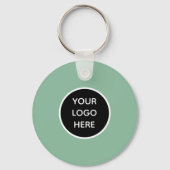 QR-Code-Firmenlogo Berufliche Darstellung Grün Schlüsselanhänger (Rückseite)