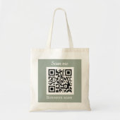 QR-Code-Firmenlogo Berufliche Darstellung Grün Tragetasche (Vorne)