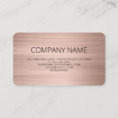 QR-Code Firmenlogo Blush Pink Visitenkarte (Rückseite)