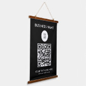 QR-Code Firmenlogo Eigene Vorlage Wandteppich Mit Holzrahmen (Gewinkelt)