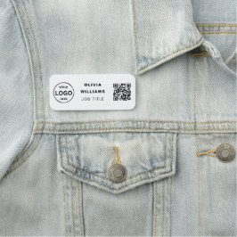 Qr-Code-Firmenlogo Einfache klassische Bezeichnung Namensschild