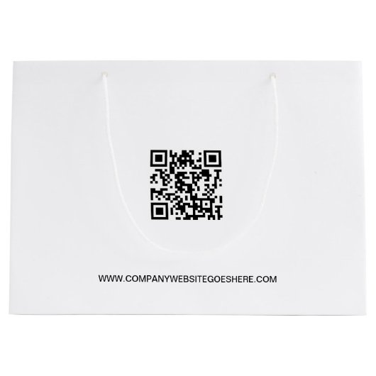 QR-Code Firmenlogo Firmenwebsite Große Geschenktüte (Vorderseite)