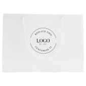 QR-Code Firmenlogo Firmenwebsite Große Geschenktüte (Rückseite)