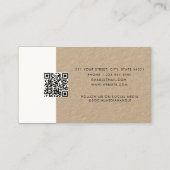 QR-Code-Firmenlogo für Client-Ernennungen Visitenkarte (Rückseite)