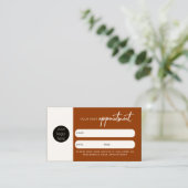 QR-Code-Firmenlogo für Client-Ernennungen Visitenkarte (Stehend Vorderseite)