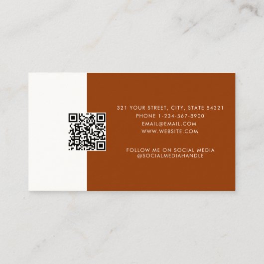 QR-Code-Firmenlogo für Client-Ernennungen Visitenkarte (Rückseite)