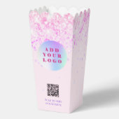 QR-Code-Firmenlogo für rosa Konfetti Geschenkschachtel (Vorderseite)