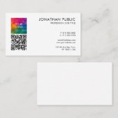 QR-Code Firmenlogo Hier Personalisiert Visitenkarte (Vorne/Hinten)