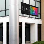 QR Code Firmenlogo hier Vertikal Banner (Äußeres Gebäude)