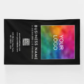 QR Code Firmenlogo hier Vertikal Banner (Horizontal)