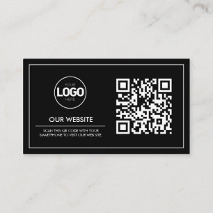 QR-Code-Firmenlogo-Karte Modernes Minimalistisch Visitenkarte