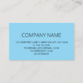 QR-Code-Firmenlogo Leuchtblau Visitenkarte (Rückseite)