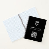 QR-Code-Firmenlogo Minimalistisches Firmenlogo Notizblock (Innenseite)