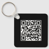 QR-Code-Firmenlogo Minimalistisches Firmenlogo Schlüsselanhänger (Vorderseite)