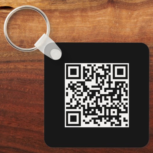 QR-Code-Firmenlogo Minimalistisches Firmenlogo Schlüsselanhänger (Vorderseite)