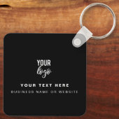 QR-Code-Firmenlogo Minimalistisches Firmenlogo Schlüsselanhänger (Rückseite)