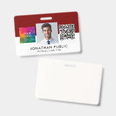QR-Code Firmenlogo Mitarbeiter-Foto hochladen Ausweis (Vorder- & Rückseite)