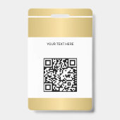 QR-Code Firmenlogo Mitarbeiterfoto goldene ID Ausweis (Rückseite)
