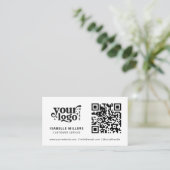 QR-Code-Firmenlogo Modern Beruflich Visitenkarte (Stehend Vorderseite)