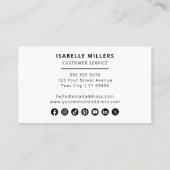 QR-Code-Firmenlogo Modern Beruflich Visitenkarte (Rückseite)