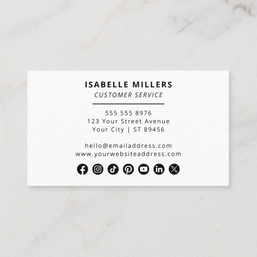 QR-Code-Firmenlogo Modern Beruflich Visitenkarte (Rückseite)