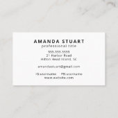 QR-Code-Firmenlogo Modern Berufliche Vorlage Visitenkarte (Rückseite)