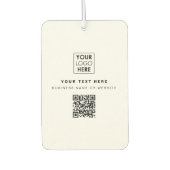 QR-Code-Firmenlogo Modern Business White Autolufterfrischer (Vorderseite)