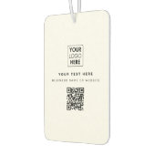 QR-Code-Firmenlogo Modern Business White Autolufterfrischer (Links)