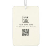 QR-Code-Firmenlogo Modern Business White Autolufterfrischer (Rückseite)