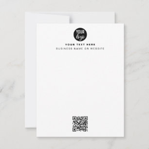 QR-Code-Firmenlogo Modern Minimalistisch Mitteilungskarte