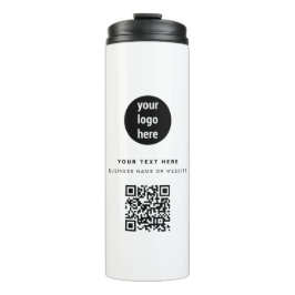 QR-Code-Firmenlogo Modern Minimalistisch Thermosbecher