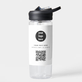 QR-Code-Firmenlogo Modern Minimalistisch Trinkflasche