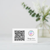 QR-Code Firmenlogo Modern Professionell Visitenkarte (Stehend Vorderseite)