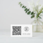 QR-Code Firmenlogo Modern Professionell Visitenkarte (Stehend Vorderseite)