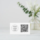 QR-Code Firmenlogo Modern Professionelle Geschäfts Visitenkarte (Stehend Vorderseite)