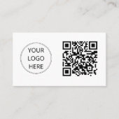 QR-Code Firmenlogo Modern Professionelle Geschäfts Visitenkarte (Vorderseite)