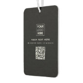 QR-Code-Firmenlogo Modernes Business Black Autolufterfrischer (Links)