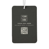 QR-Code-Firmenlogo Modernes Business Black Autolufterfrischer (Rückseite)