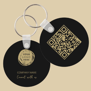 QR-Code Firmenlogo Name Schlüsselanhänger