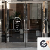 Qr-Code-Firmenlogo - Öffnungszeiten Fensteraufkleber (Büro Tür)