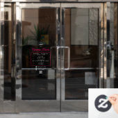 Qr-Code-Firmenlogo - Öffnungszeiten Fensteraufkleber (Büro Tür)