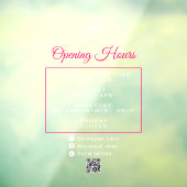 Qr-Code-Firmenlogo - Öffnungszeiten Fensteraufkleber (Blatt 3)