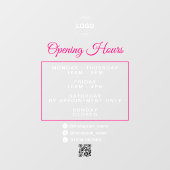 Qr-Code-Firmenlogo - Öffnungszeiten Fensteraufkleber (Blatt)