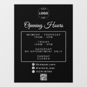 Qr-Code-Firmenlogo - Öffnungszeiten Fensteraufkleber (Blatt)