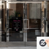 Qr-Code-Firmenlogo - Öffnungszeiten Fensteraufkleber (Büro Tür)