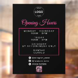 Qr-Code-Firmenlogo - Öffnungszeiten Fensteraufkleber