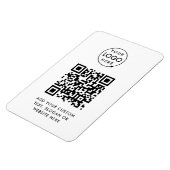 QR-Code | Firmenlogo Professionell Einfach Weiß Magnet (Linke Seite)