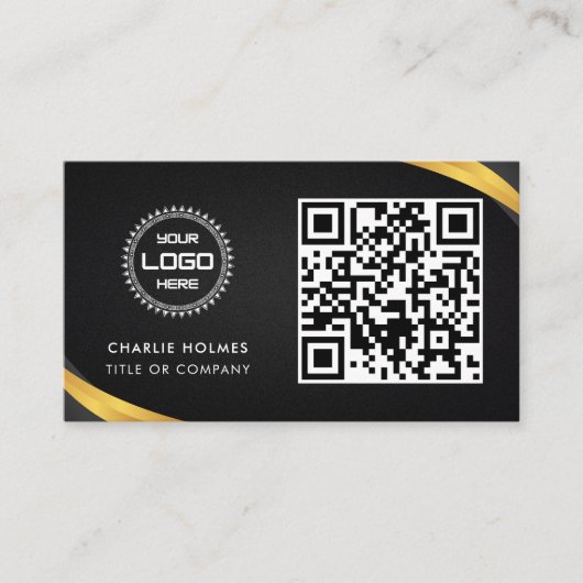 QR-Code Firmenlogo | Professionell & Modern Visitenkarte (Vorderseite)