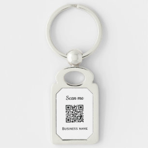 QR-Code Firmenlogo Professionell Schwarz Schlüsselanhänger